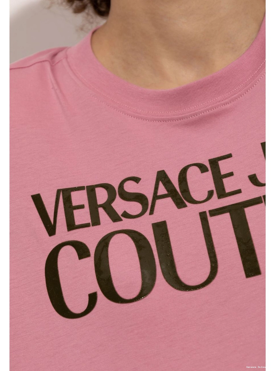 Cheap top Couture Women crop Jeans Versace logo-print 0721